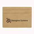 Leatherette Money Clip - Light Brown Screen Imprinted